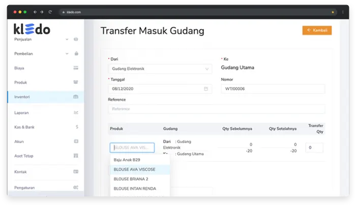transfer gudang