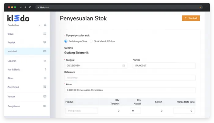 penyesuaian stok