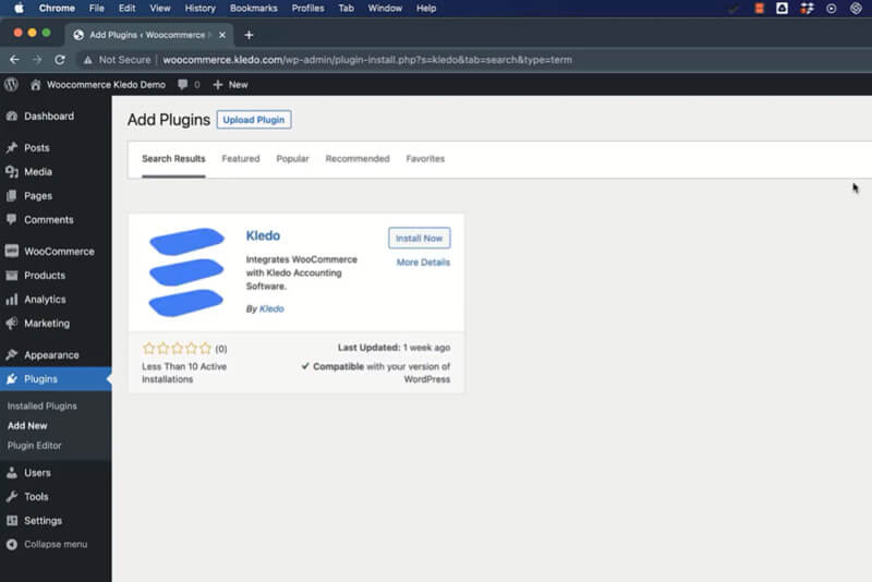 dashboard woocommerce